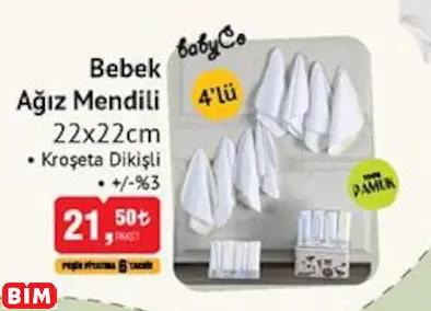 BABYCO BEBEK AĞIZ MENDİLİ 22X22CM BABYCO BEBEK AĞIZ MENDİLİ 22X22CM